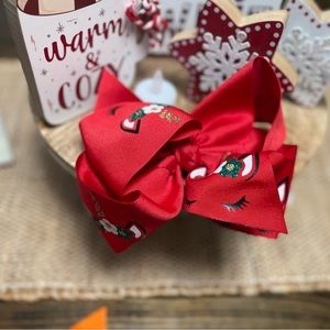 Christmas unicorn bow